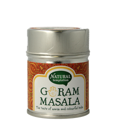 Natural Temptation Garam masala blikje natural spices bio 50.00 Gram