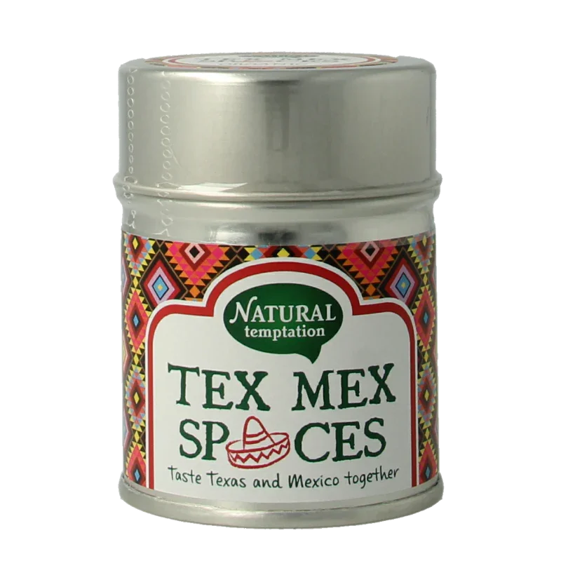 Natural Temptation Tex Mex spices blikje bio 40 Gram