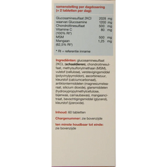Glucon Combi Glucosamine & chondroitine MSM mangaan 60.00 Tabletten