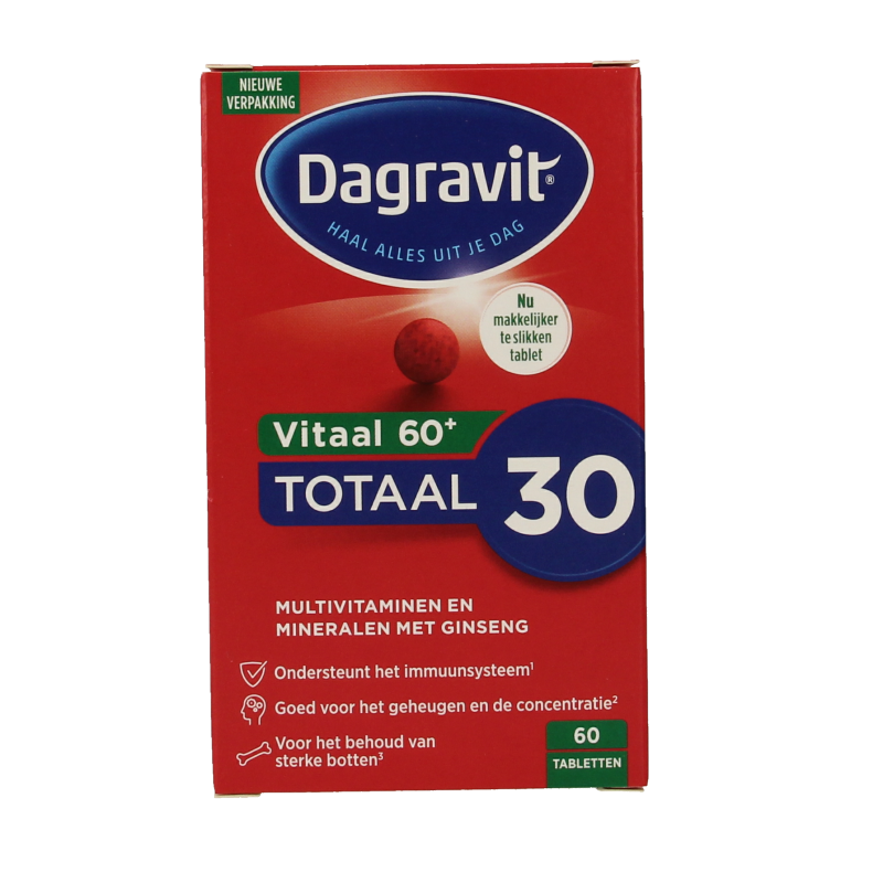 Dagravit Totaal 30 vitaal 60+ 60.00 Tabletten