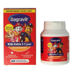 Dagravit Kids extra 3 - 5 jaar 60 Kauwtabletten