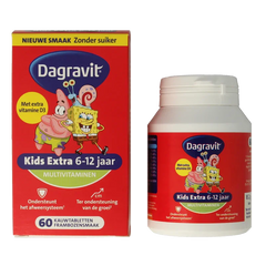 Dagravit Kids extra 6 - 12 jaar 60 Kauwtabletten