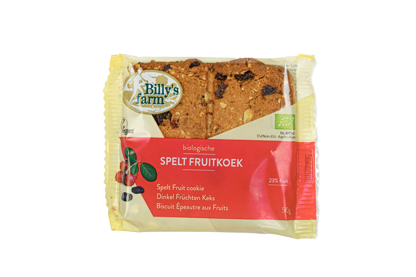 Billy's Farm Spelt fruitkoek bio 50 Gram