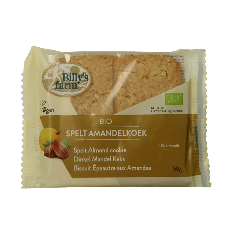 Billy's Farm Spelt amandelkoeken bio 50 Gram