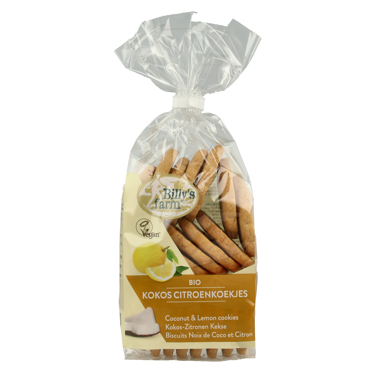 Billy's Farm Kokos citroenkoekjes bio 175.00 Gram