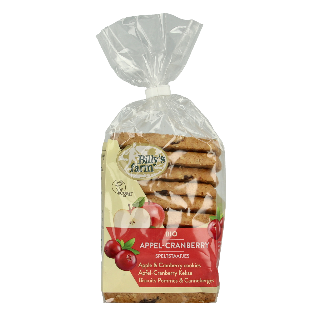 Billy's Farm Appel cranberry staafjes bio 175.00 Gram