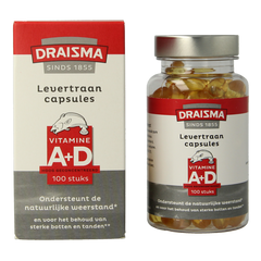 Draisma Vitamine A + D levertraan 100 Capsules