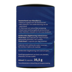 Blaseberry Cranberry D-Mannose & hibiscus 50 Capsules