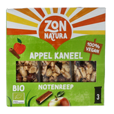 Zonnatura Noten appel kaneel reep 3x25 gram bio 75.00 Gram