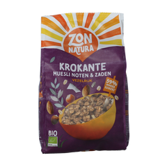 Zonnatura Krokante muesli noten en zaden bio 375 Gram