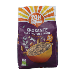 Zonnatura Krokante muesli noten en zaden bio 375.00 Gram