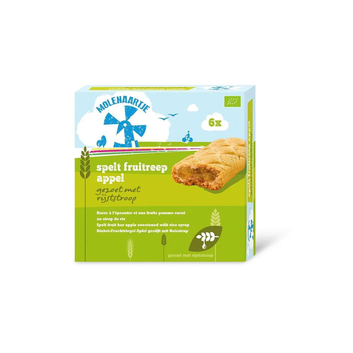 Molenaartje Spelt fruitreep appel bio 180 Gram