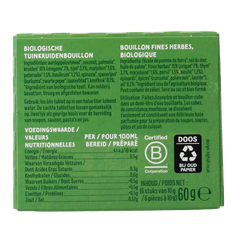 Zonnatura Fine herbstock bouillon zonder gist bio 60.00 Gram