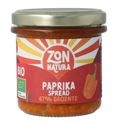 Zonnatura Groentespread paprika bio 135.00 Gram