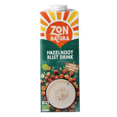 Zonnatura Rijst hazelnoot drink bio 1 Liter