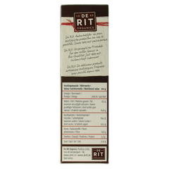 De Rit Chocoreale hagelslag extra puur bio 200 Gram