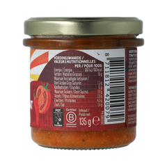 Zonnatura Groentespread spicy tomato bio 135.00 Gram