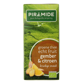 Piramide Groene thee met gember en citroen bio 20.00 Zakjes