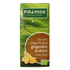 Piramide Groene thee met gember en citroen bio 20.00 Zakjes