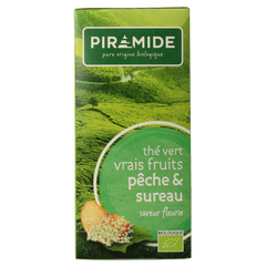 Piramide Groene thee perzik vlierbloesem bio 20 Zakjes