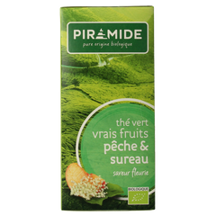 Piramide Groene thee perzik vlierbloesem bio 20.00 Zakjes