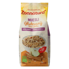 Zonnatura Muesli appel kaneel glutenvrij bio 375 Gram