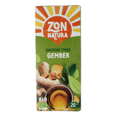 Zonnatura Groene thee gember bio 20 Zakjes