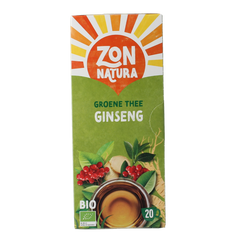 Zonnatura Green tea ginseng bio 20 Zakjes