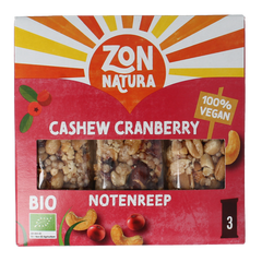 Zonnatura Notenreep cashew cranberry bio 75 Gram