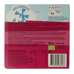 Molenaartje Spelt fruitreep rood fruit bio 180.00 Gram