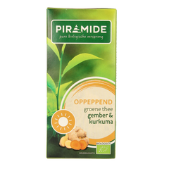 Piramide Oppeppend groene thee gember & curcuma bio 20 Zakjes