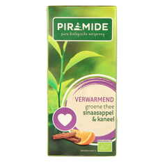 Piramide Verwarmend groene thee sinaasappel & kaneel bio 20.00 Zakjes