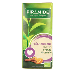 Piramide Verwarmend groene thee sinaasappel & kaneel bio 20 Zakjes