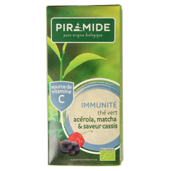 Piramide Immuun groene thee acerola matcha & zwarte bes bio 20.00 Zakjes