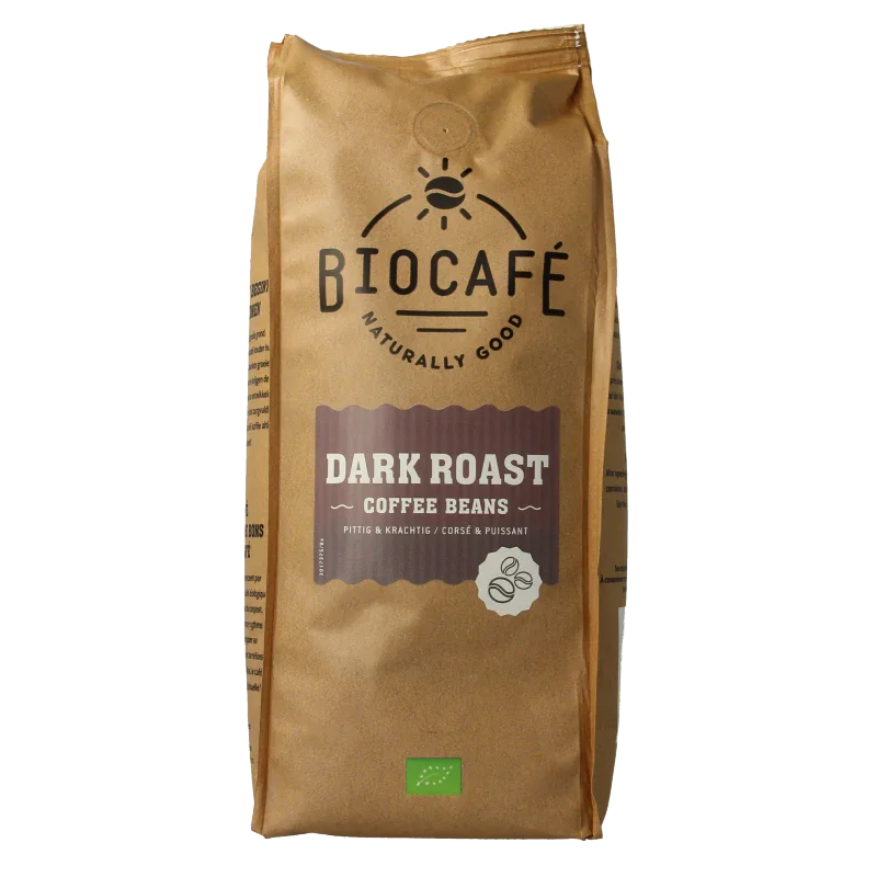 Biocafe Koffiebonen dark roast bio 500 Gram