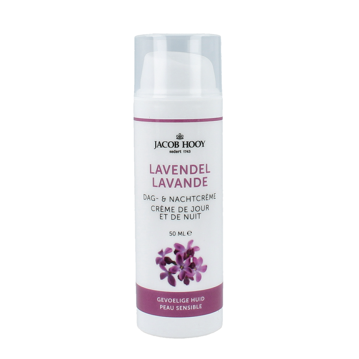 Jacob Hooy Lavendel dag en nachtcreme 50.00 Milliliter