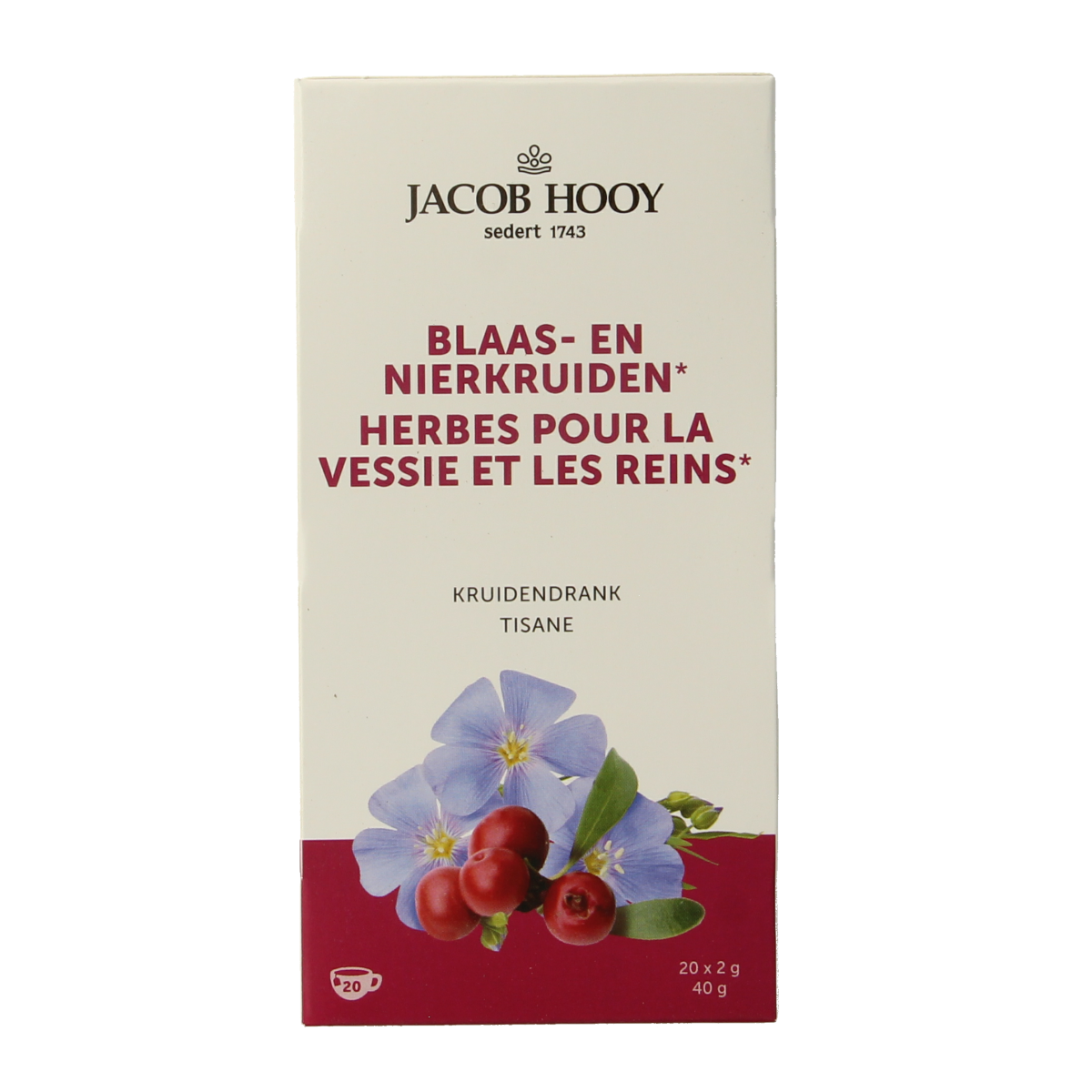Jacob Hooy Blaas en nierkruiden kruidendrank 20.00 Zakjes