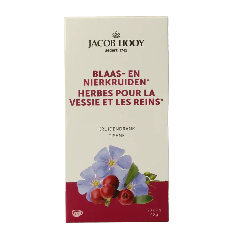 Jacob Hooy Blaas en nierkruiden kruidendrank 20 Zakjes