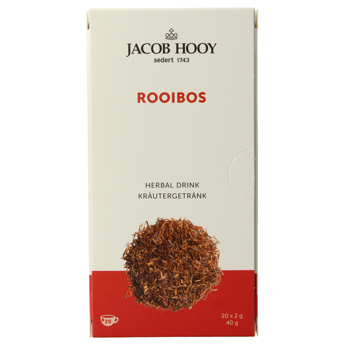 Jacob Hooy Rooibos thee 20.00 Zakjes