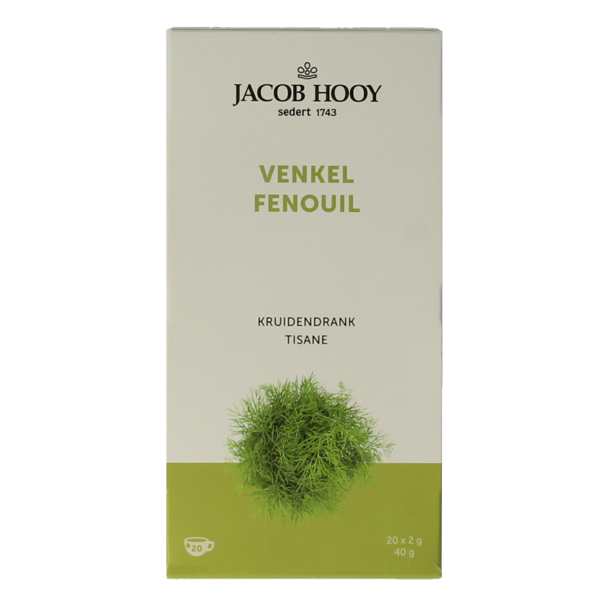 Jacob Hooy Venkel thee 20.00 Zakjes