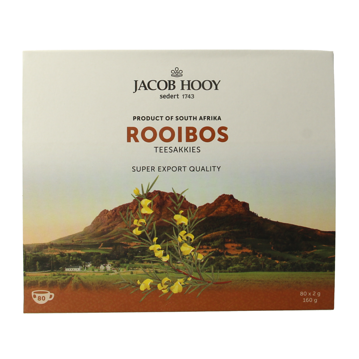 Jacob Hooy Rooibosthee sakkies 80.00 Zakjes
