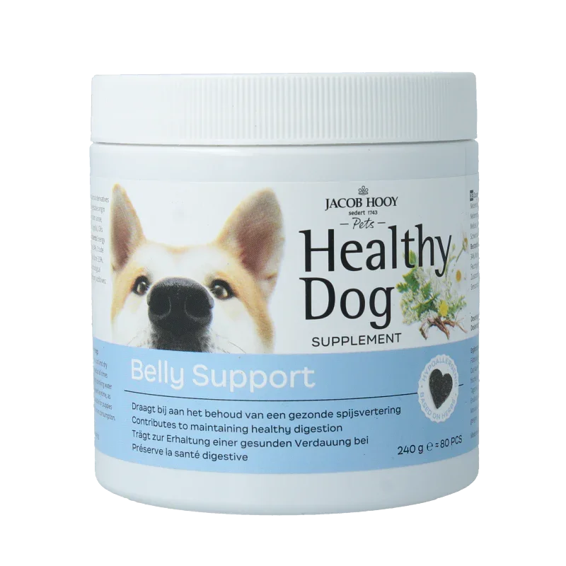 Jacob Hooy Pets Healthy dog belly support 80.00 Stuks