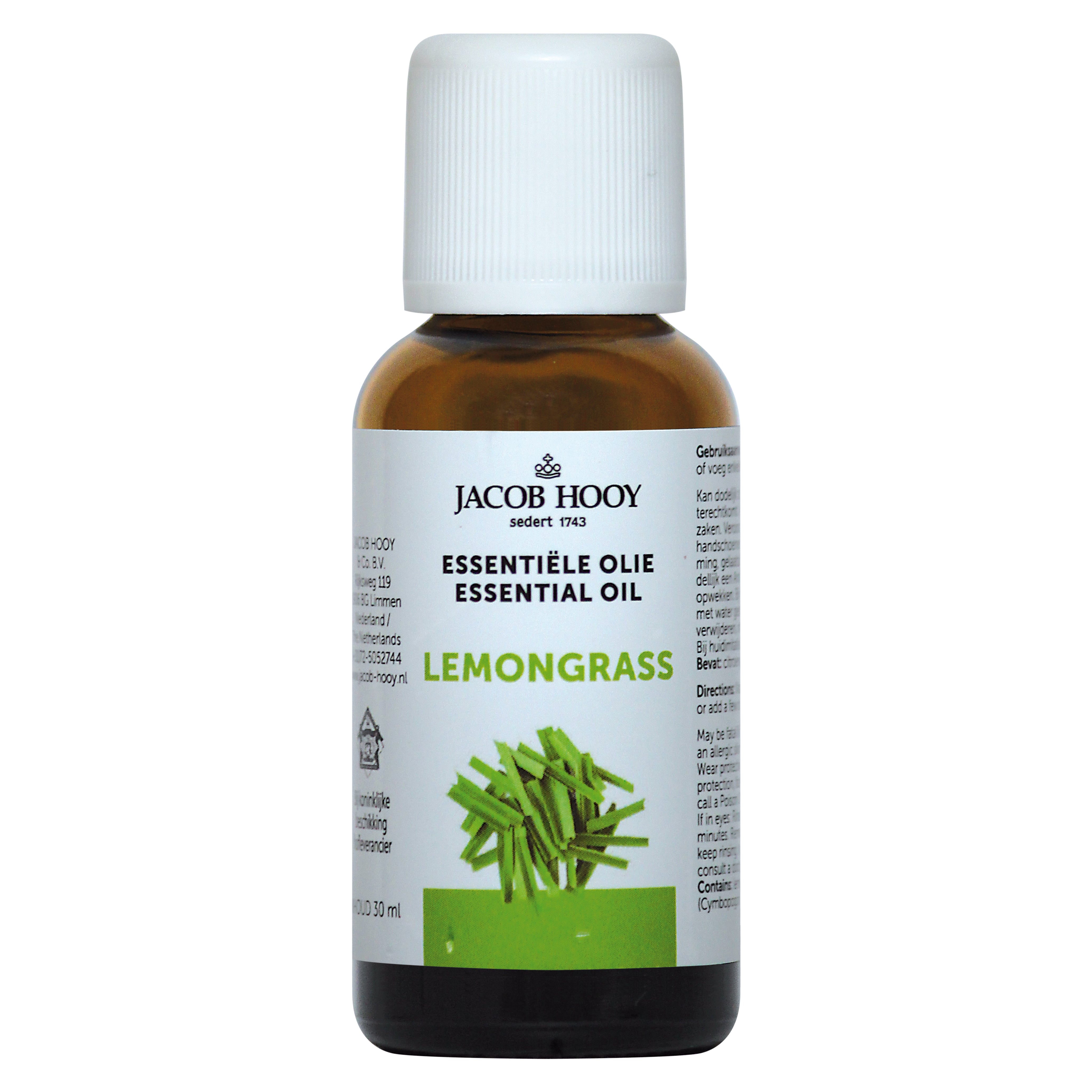 Jacob Hooy Lemongrass olie 30 Milliliter