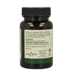 Jacob Hooy CBD Capsules 20mg 30 Capsules