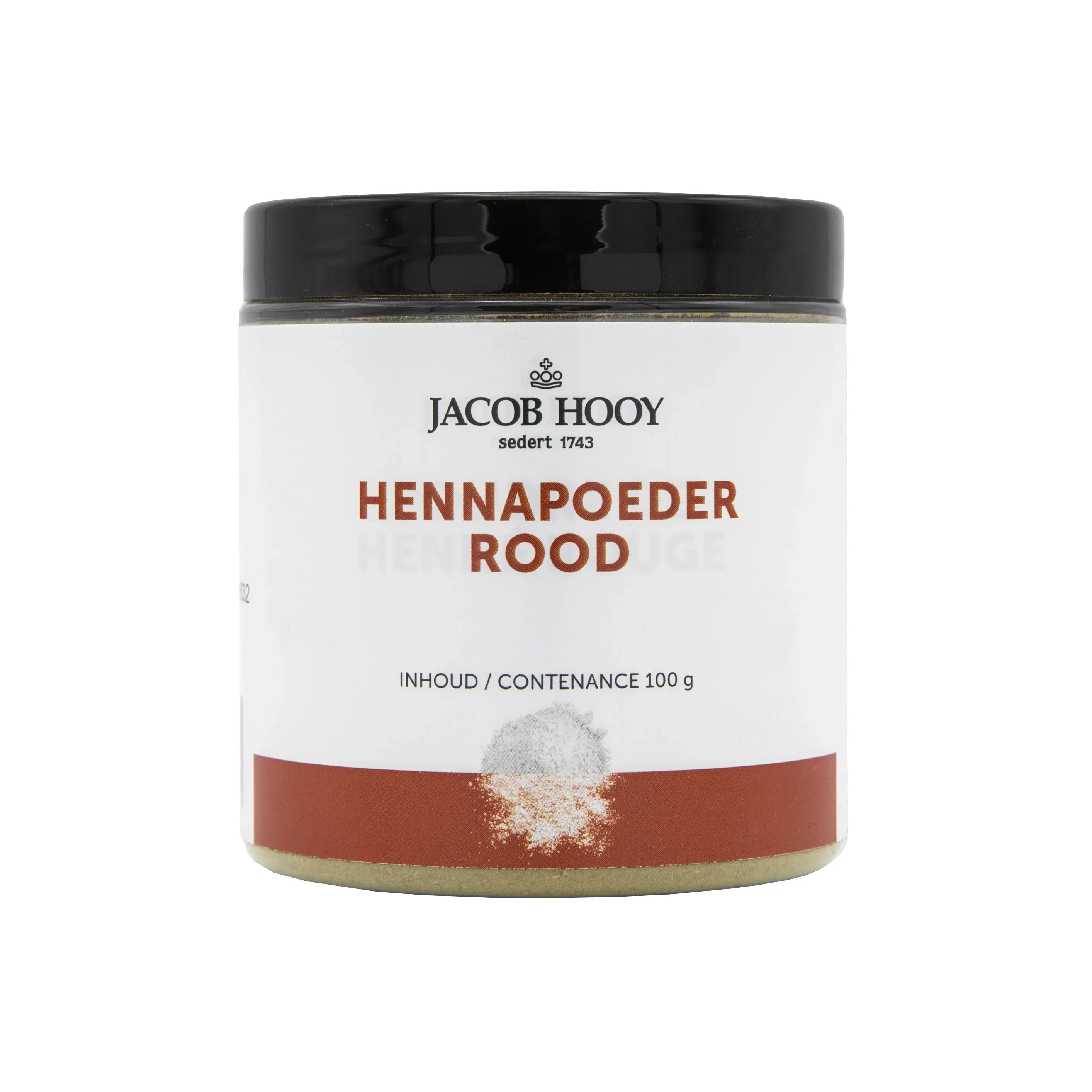 Jacob Hooy Hennapoeder rood potje 100 Gram