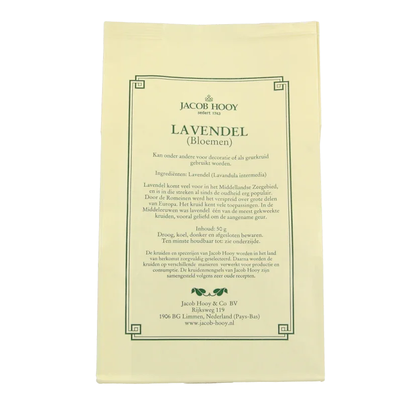 Jacob Hooy Lavendel (bloemen) 50.00 Gram