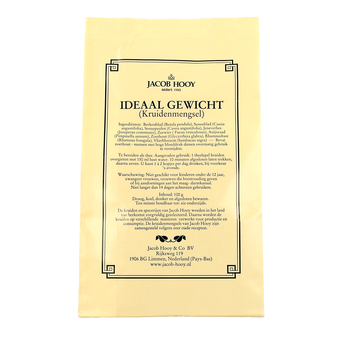 Jacob Hooy Ideaal gewicht 100.00 Gram