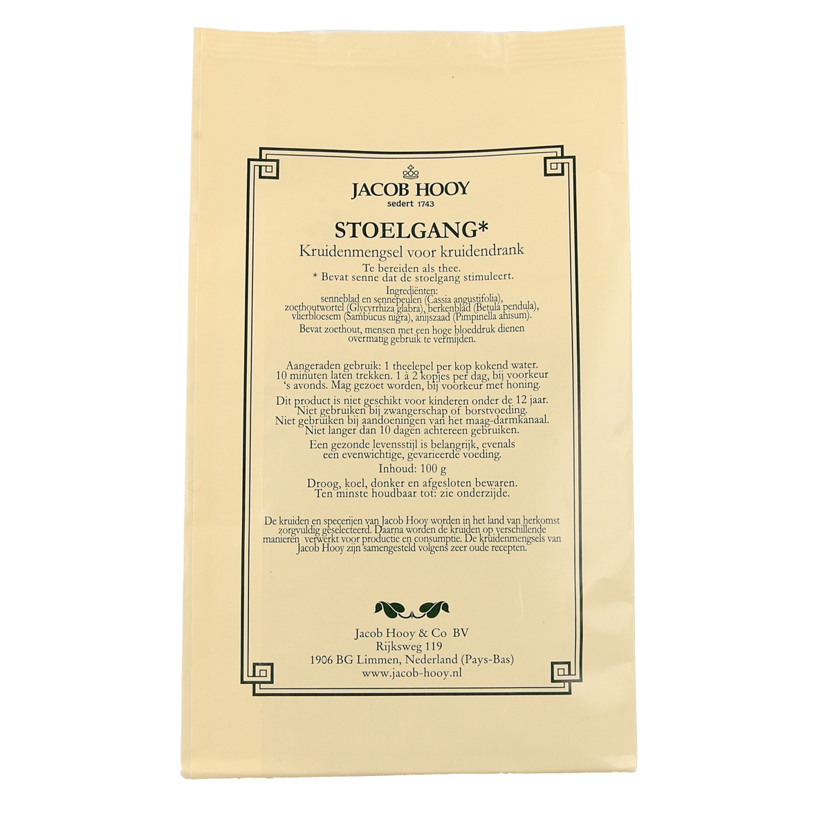 Jacob Hooy Stoelgangkruiden 100.00 Gram