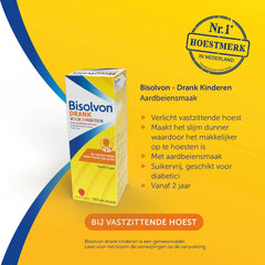 Bisolvon Drank kind aardbei 125 Milliliter