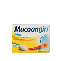 Mucoangin Mint suikervrij 20mg 18 Zuigtabletten